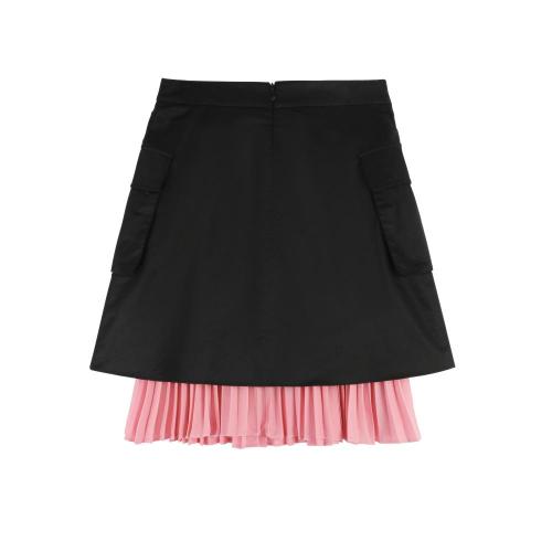 Mini Skirt For Women Double-layered Pleated Outer Layer with Utility Pockets. Supplier