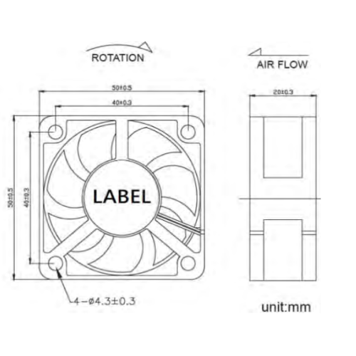 50x20 DC Fan A6 PC