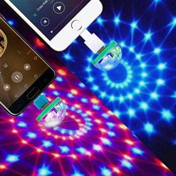 Mini Sound-Controlled USB Disco Magic Ball Lamp - 7 Color LED Light for Phone or 5V USB