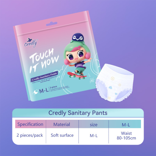 Pantalones de período de productos de higiene menstrual transpirables suaves