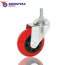 Industrial Wheel 3Inch Polyurethane Swivel Red TPU Casters