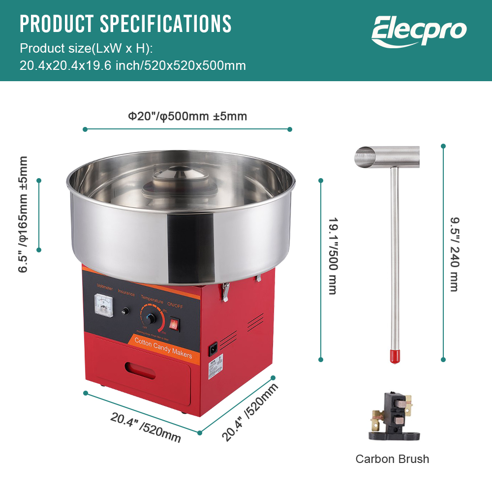 1000W Cotton Candy Maker Commercial (6)