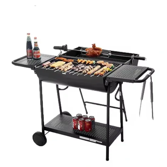 Outdoor Kitchen Heavy Duty BBQ Grills New Design Built in and Trolley Pellet Smoker Rotisserie Barbecue BBQ Charcoal Grill
