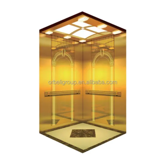 Customized Passenger Elevator - Golden Design, Various Capacities, Affordable Prices for Hotels and Villas