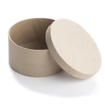 Brown Kraft Paper Round Sticker Dispenser Box Adhesive