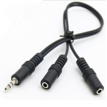 3.5mm 3pole jantan ke wanita ganda