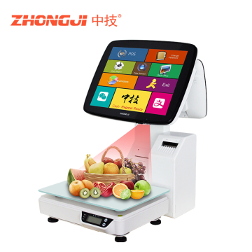 Zhongji Touch Screen AI Scala dell'etichetta con supporto Android e pesatura accurata
