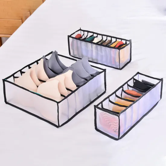 NEW Foldable Underwear Drawer Organizers Dividers Closet Dresser Clothes Storage Organizer Box For Bras Scarves Ties Socks Box