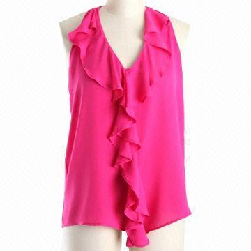 Women's Tank Top with 100% Polyester (Woven)