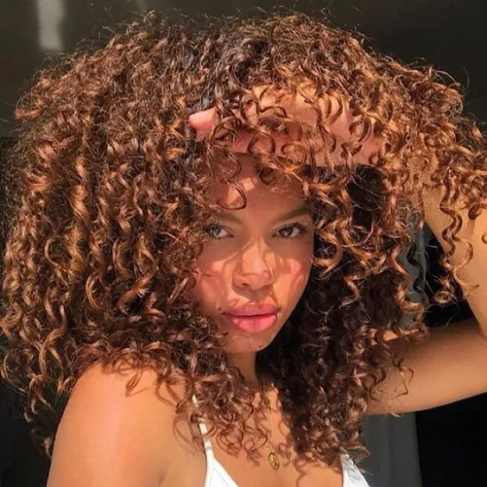 Onst Hot Selling Wigs with Bangs Synthetic Wig Ombre Short Puff Marley 14inch Wig Mixed Afro Kinky Curly None Lace Long 130%