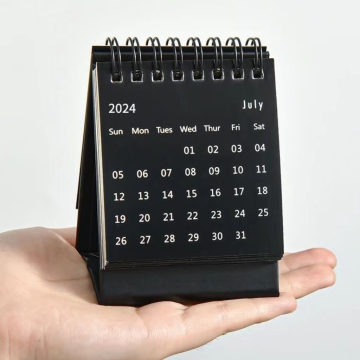 Custom Clear Time Mini Portable Creative Sustainable Desk Calendar 2024