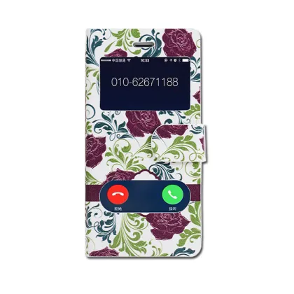 2015 popular OEM flower pattern flip case cover for LG L5x