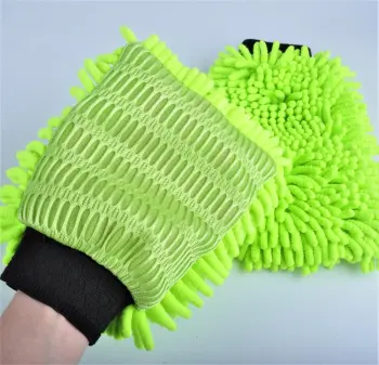 China Supplier Free Samples: Car Wash Cleaning Cloth Gloves with Super Absorbency