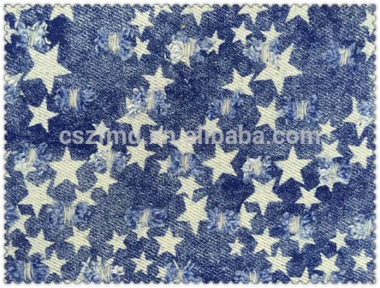 100% Cotton with Star Pattern for Dress