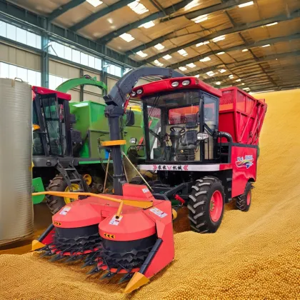 Silage Combine: Rice Grain Corn Wheat Harvesting Machine for Farms and Ranches