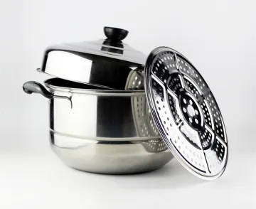 410 Stainless Steel Steamer Pot with Lid
