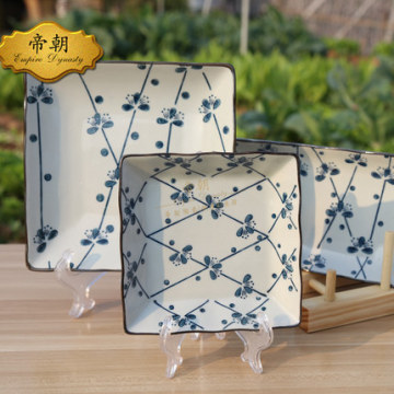 japanese style square ceramic plate