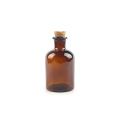 125 ml de botella de farmacia de laboratorio de vidrio ámbar con corcho
