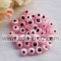 Beautiful And Decorative Jewelry Multi-Colored Stripes Resin Eye Beads Flat Round Beads