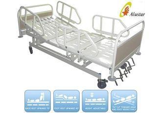 5 Function Metal Side Rail Medical Hospital Beds Manual Cra