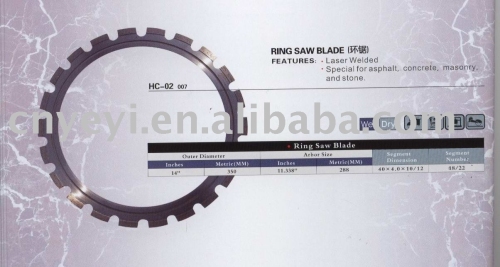 Laser Welded Ring Type Diamond Saw Blade