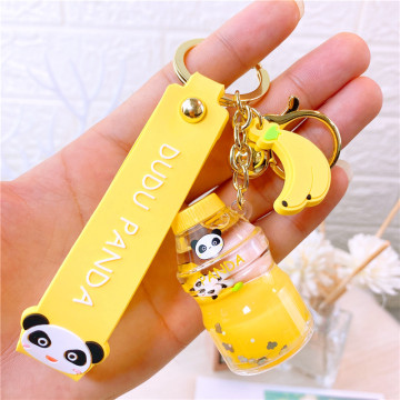 Daisy Milk Drink Liquid Keychain