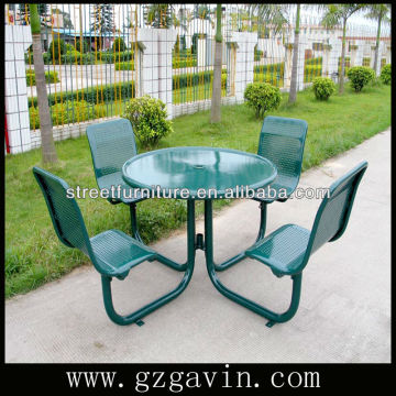 Metal outdoor picnic table garden picnic table