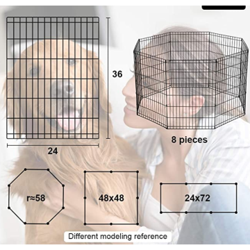 8 Panel Logam Pet Playpen