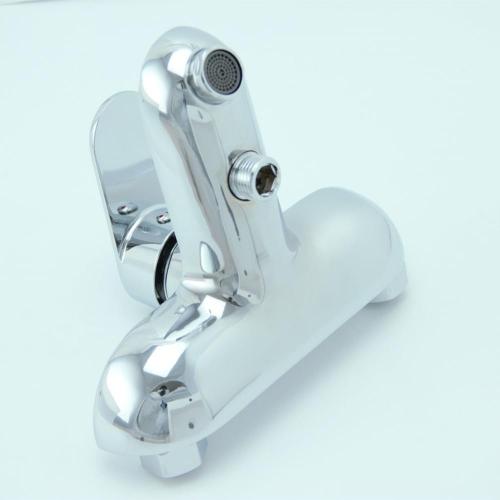 Wall Mounted Bathroom Shower Faucet with Button Switch
