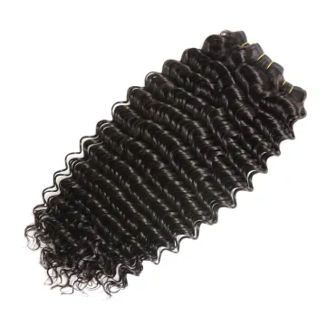 Top Grade Peruvian Deep Curly 100% Human Hair Bundles Weft Virgin Hair Deep Weave with Closure Sew In Hair Extensions