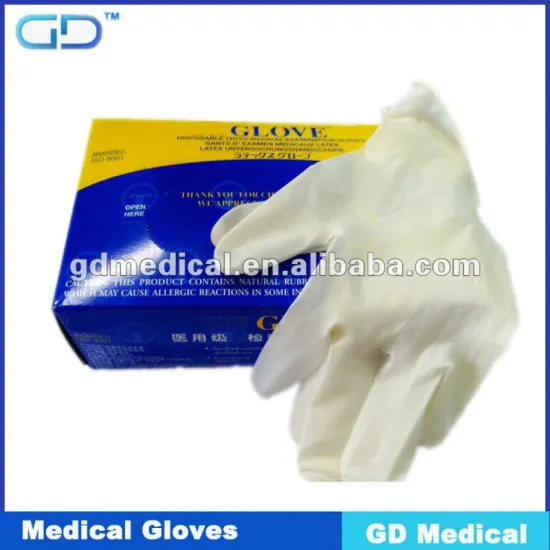 Disposable Latex Gloves Examination Glove/latex gloves medical