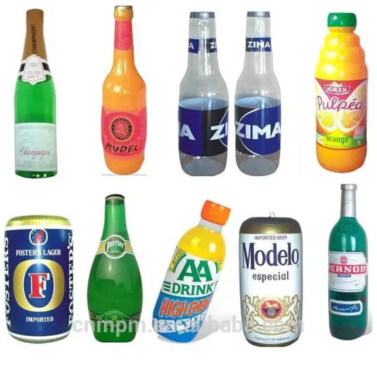 OEM customized plastic inflatable bottle