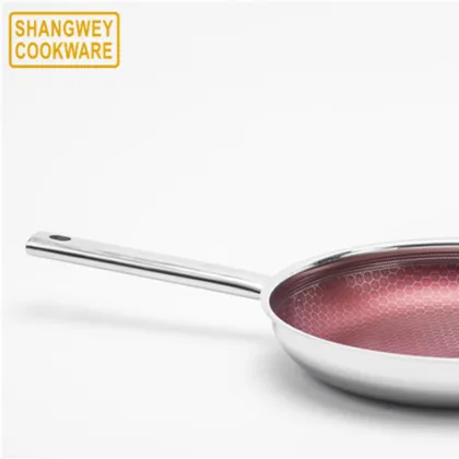 Shangwey 22 cm Food Grade Stainless Steel Fry Pan
