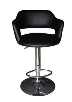 Classic Height Adjustable Upholstered Bar Stool with armrest