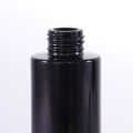 Black Toner Bottle Matte black glass lotion bottle with wooden cap Factory