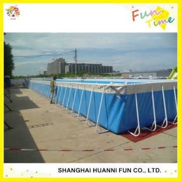 High quality outdoor rectangular steel frame pool