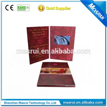 Hard cover LCD video brochure card for wedding invitation