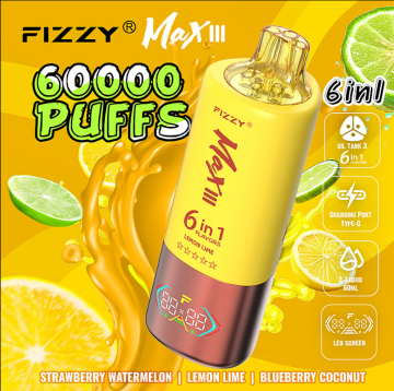 Fizzy Max III 60000 puffs 6 in 1 flavors disposable vape