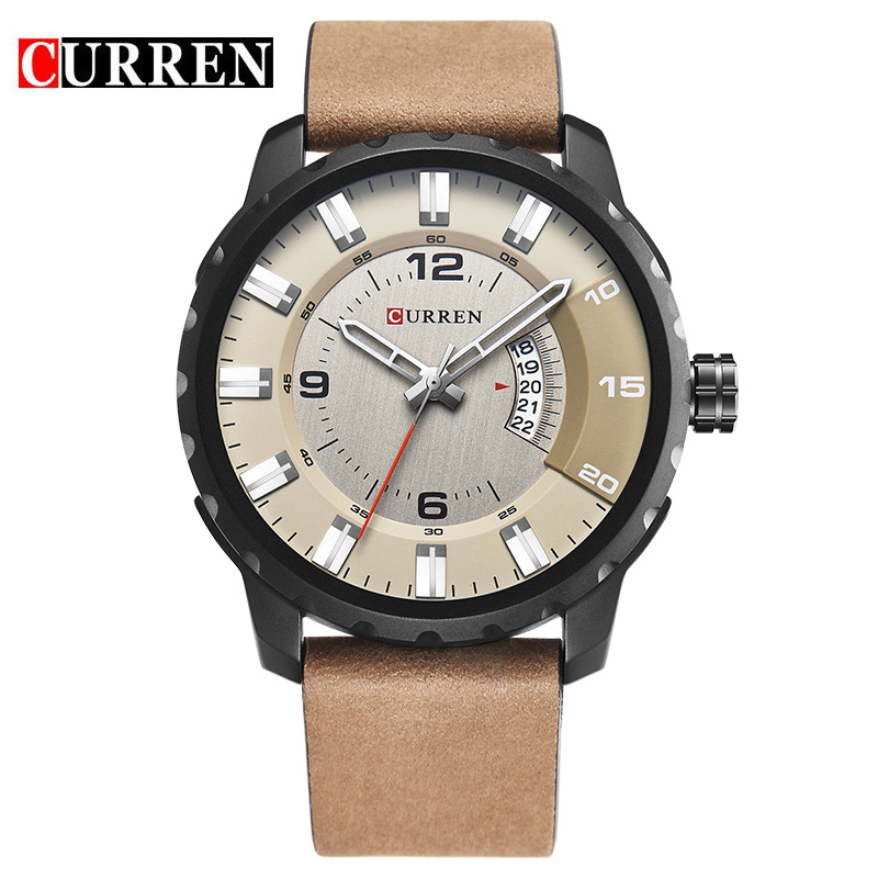 Casual Fashion Leather Waterproof Quartz Watches 