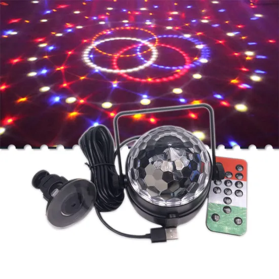 USB Disk Remote Control Party Light - 6 Colors LED Pub Music Stage Effect
