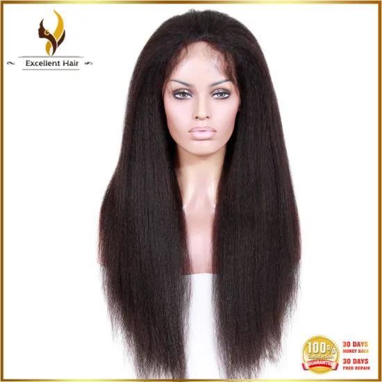 Wholesale High Quality brazilian natur yaki virgin human hair silk base lace front wig