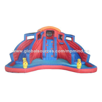 Inflatable Pool Slide (220*142*100-inch), Safe and Convenient Air Flap and Durable Zippers