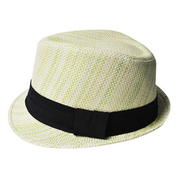 Paper Straw Hat with Polyester Hatband Xf1103-1