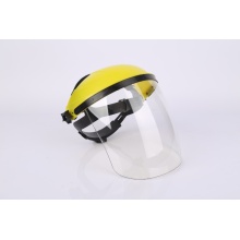 Yellow helmet PVC protective face shield