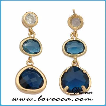 Blue Sapphire Birthstone Earrings Bridesmaid Gifts Bridal Jewelry Drop Earrings Dangle Earrings Birthstone