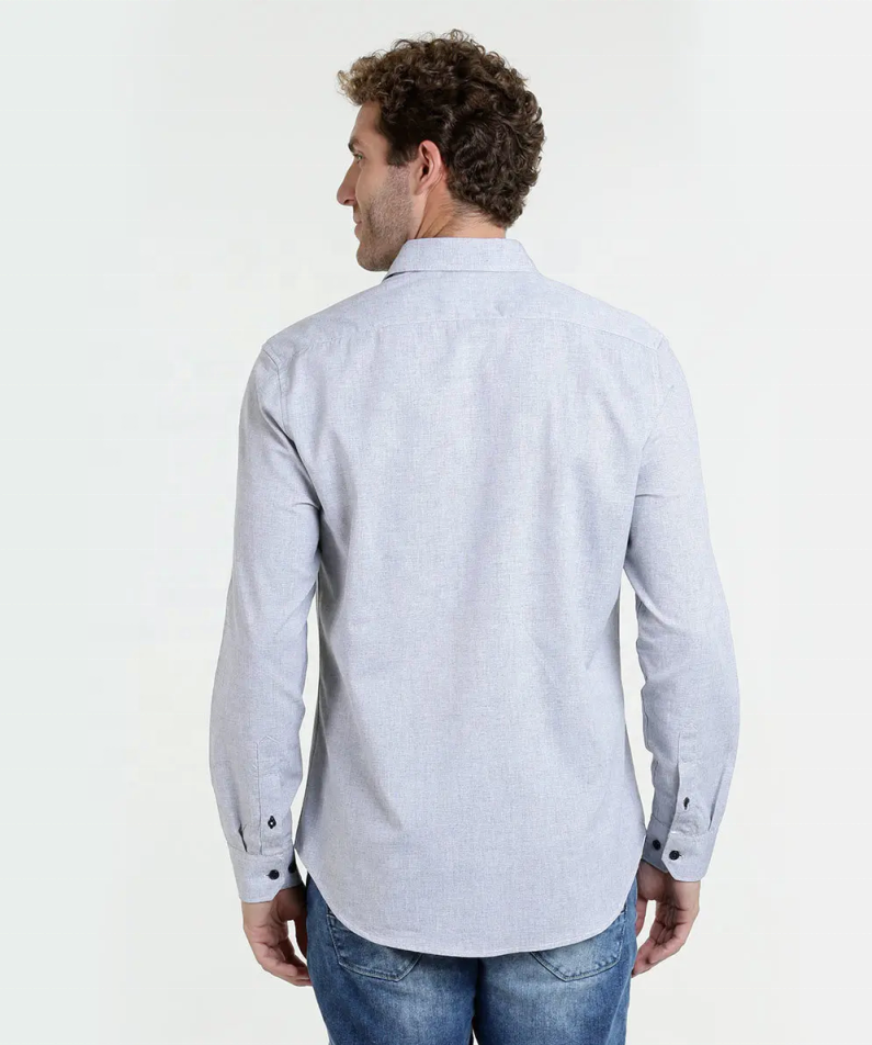 Camisas de manga larga para hombre a cuadros 100% algodón causales personalizados