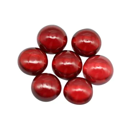 Natural Garnet Mozambique Garnet Round Plain Cabochons