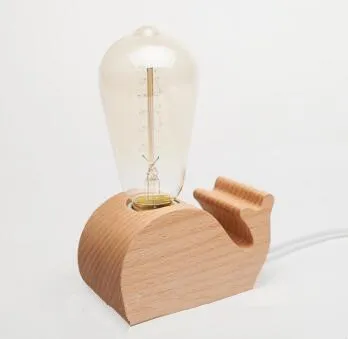 New Design Bedside Dimmable LED Wood Lamp