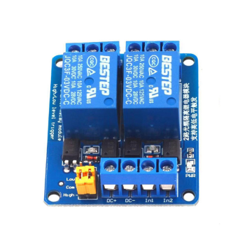 Modul Relay Saluran 3.3V/5V/12V/24V 2 dengan pengasingan optocoupler