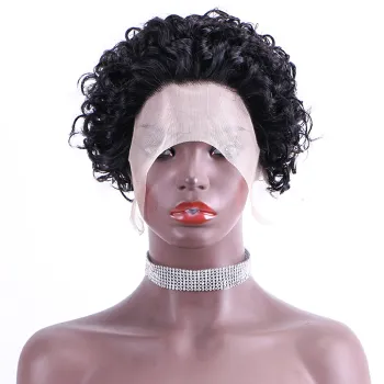 Pixie Cut Human Hair Wig Curly Lace Front Wig Short Curly Human Hair Wig Brazilian